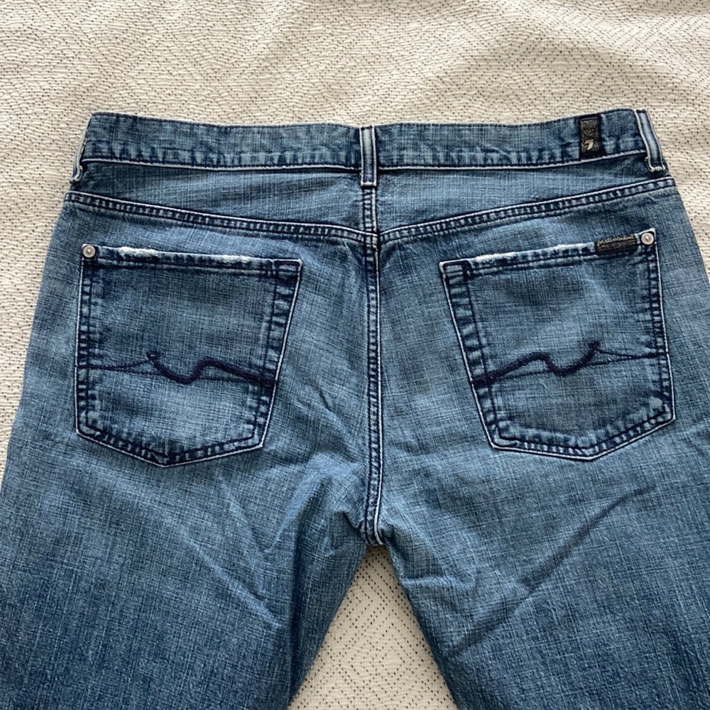 Mens Seven for All Mankind Button Fly Jeans